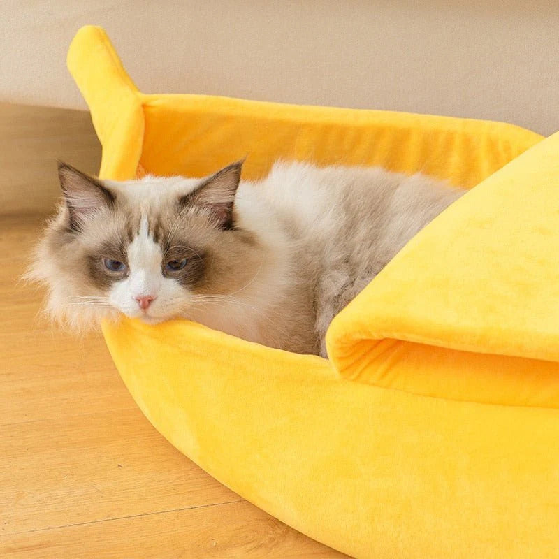 Warm Banana Shaped Dog Cat Bed Cozy Basket Puppy Kittens Cushion Kennel Portable Pet Sleeping Mat Bed Cats Supplies